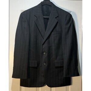 Oscar De La Renta Pinstripe Wool Cashmere Blend Blazer Jacket Sports Coat 38S